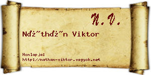 Náthán Viktor névjegykártya