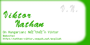 viktor nathan business card